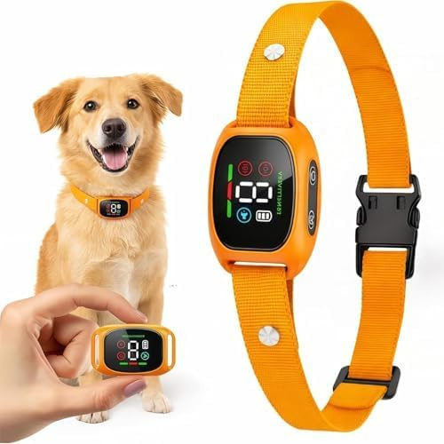 Kuisoe Haustierfreundliches Halsband-Antibellhalsband Für Hunde, weich, sicher, ideal für tägliches Tragen und Reisen (Orange)