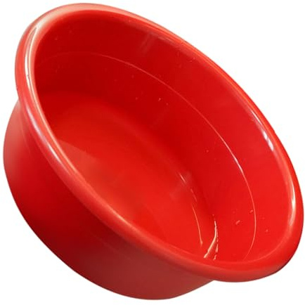 Rotes Kunststoffwaschbecken für Haushalt, Wäsche und Mehrzweck | Kunststoff, Glatte Oberfläche, Feine Struktur, Rot, für Wohnheim und Spülvorbereitung, Vielseitig Nutzbar