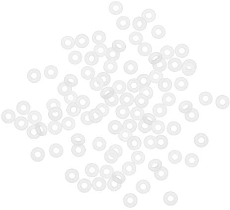 sourcing map 100 Stk. Silikon O-Ringe VMQ Dichtung 5mm AD 2mm ID 1,5mm Breite Weiß