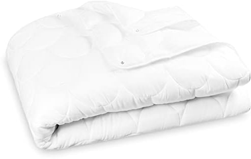 ZOLLNER 4-Jahreszeiten Bettdecke - für Sommer und Winter - aus 2 zusammengeknöpften Decken - waschbar bis 60 °C - 220x240 cm - Hotelqualität - Oeko Tex Zertifiziert