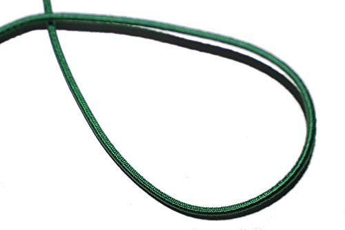 dalipo - Hutgummi, 3 Meter, Gummiband, Gummilitze, 1,2mm, dunkelgrün