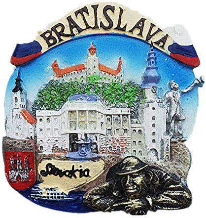 3D Bratislava Slowakei Kühlschrankmagnet, Heim- und Küchendekoration, Magnetaufkleber, Bratislava Slowakei, Kühlschrankmagnet, Touristensouvenir, Geschenk