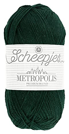 Scheepjes Metropolis 50g - 016 Karachi, Green Yarn for Knitting and Crocheting