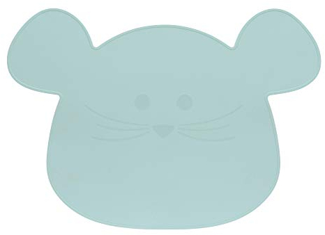 LÄSSIG Kinder Tischset Platzdeckchen aus Silikon/Little Chums Mouse blue