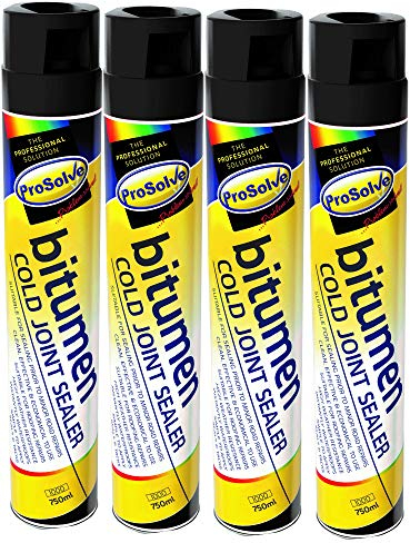 Prosolve Bitumen Cold Joint Seal Spray Tarmac Roof Gutter Repair Pot Hole Sealer - 4 Pack