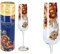 CARMANI - Schönes Sektglas mit Sonnenblumen von Vincent Van Gogh verziert, 220 ml