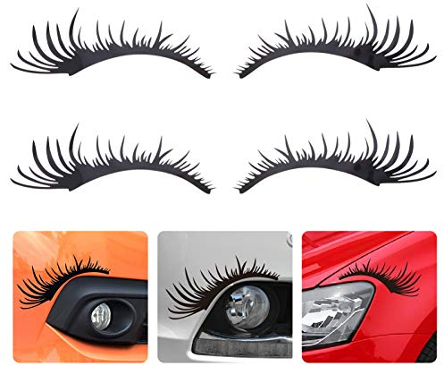 IMIKEYA Augen Aufkleber 2 Paar Auto Aufkleber Wimpern Robuste Augenbrauen Scheinwerfer Dekoration Aufkleber Auto Aufkleber für Fahrzeug Auto Auto Aufkleber Auto Lustig