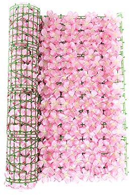 UYUH Sichtschutz für künstliche Blätter, Rosa – Gartenzaun, Sichtschutz mit Efeublättern, auf Rolle, Sichtschutz für Gartenzaun, Landschaftsbau, Gartenzaun, Balkon als Dekoration (40 x 94 cm)