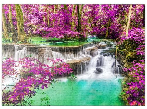 MyPuzzle Huay Mae Khamin Wasserfall, Thailand - Premium 500 Teile Puzzle - MyPuzzle Sonderkollektion von Puzzle Galaxy