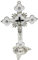 Fenteer Stehendes Kruzifix mit Basis 5,5 Legierungskreuz für Hauskapellendekoration und religiöse Geschenke, Weiß