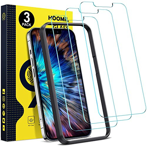 HOOMIL Screen Protector for iPhone 13/iPhone 13 Pro/iPhone 14, Tempered Glass Film, Ultra HD, 3-Pack
