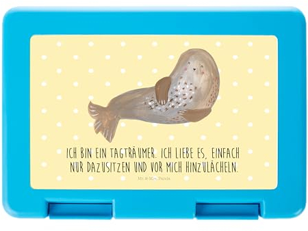 Mr. & Mrs. Panda Bento Box Robbe Lachen - Geschenk, Brotbox, Essensbox, Lustige Sprüche, Nordsee, Jausendose, Ostsee, Brotdose, Strand, Seehund, Robben, Aufbewahrungsbox