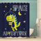 MOXINO Dinosaurier Duschvorhang Anti-Schimmel 240x200 cm Polyester Stoff Textil Waschbar Badvorhang 3D Astronaut Dino Motiv Design Shower Curtain Wasserdicht Badezimmer Vorhänge mit 12 Haken