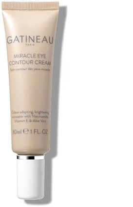 GATINEAU Miracle Eye Contour Cream – 30 ml, Make-up + Hautpflege, Augenaufhellender Concealer, glättet feine Linien, kaschiert Augenringe und Unvollkommenheiten, Vitamin E, Niacinamid und Aloe Vera