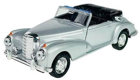 Welly 1955 Mercedes-Benz 300S Silber 1/34-1/39 Metall Modell Auto Die Cast Neu im Kasten