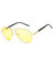 TJUTR Polarisierte Nachtsichtbrille für Autofahrer Retro Antiblendung Nachtfahrbrille Metallrahmen mit UV 400 Schutz