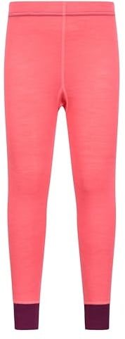 Mountain Warehouse Merino Kids Baselayer Pants Bright Pink Kids Size 5-6 Years