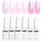Vishine Gel Polish Set Jelly Pink Collection of 6 Transparent Natural Colors Sheer Pink Milky Mauve Purple French Manicure LED UV Gel Nail Polish Soak Off Curing Requires Home Salon 8ml