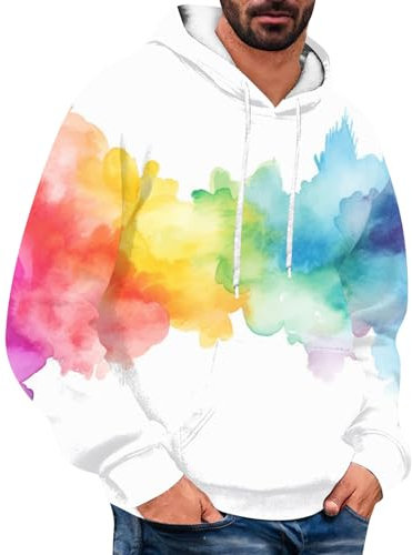 DHYUEN Herren Sweatjacke Fashion Hoodie Herren Oversize Winter Hoodie Herren Schwarz Zipper Hoodie Y2k Atmungsaktive Hoodie Herren Grün Stylish Hoodie Herren XL(2-Yellow,XXL)