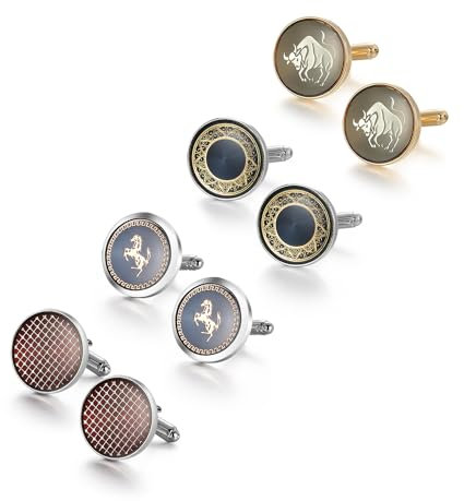 Wynameleri Klassisches Manschettenknöpfe- und Krawattenklammer-Set für Männer, Business-Hochzeit, Happy Fathers Day Dekor-Accessoire für Business, Geburtstag, personalisierte Manschettenknöpfe für