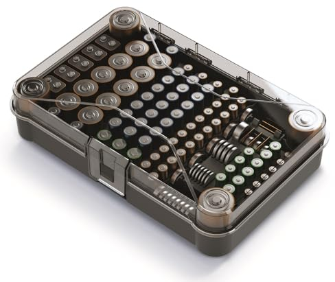 Batteriebox Organizer Sortierbox Aufbewahrungsbox Akku Box Behälter (für 115 Batterien)