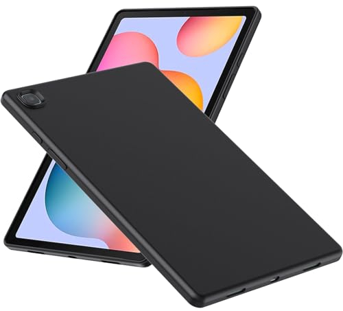 WFTE Hülle für Samsung Galaxy Tab S6 Lite 2024/2022/2020 10,4 Zoll Handyhülle [Ultra Dünn] [Kratzfest] [Passgenau Dünn Matt] Premium TPU Silikon Schutzhülle Weiche Staubabweisend Case- Schwarz