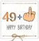 BOFUNX Geldgeschenk 50. Geburtstag - 49 + 1 Lustige Geburtstagskarte Geburtstag Geschenkkarte mit Umschlag für Männer Frauen Familie und Freunden