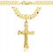 AMAR OPRAVA goldketten herren Kreuz Kette 585, Kette Herren 925/585 - goldkette herren 585 massiv 50 cm - Jesus kreuz kette - Goldkette Kreuzkette - Halskette Herren 6,5 mm Panzerung