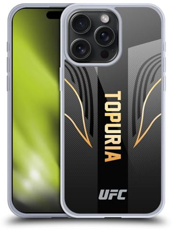 Head Case Designs Offizielle UFC Grafik Ilia Topuria Gelhülle [Militärischer Schutzgrad] Kompatibel Mit Apple iPhone 15 Pro Max Und Kompatibel Mit MagSafe