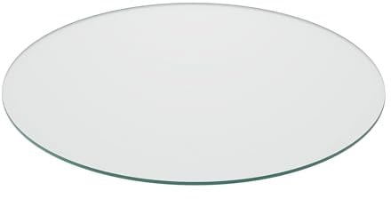 Relaxdays Tablero Vidrio Templado, Ø 70 cm, Grosor 8 mm, Panel Cristal Redondo para Mesa y Chimenea, ESG, Transparente