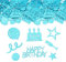 ParPix 100 Stück Konfetti Tischdeko Seeblau, 5cm Groß Happy Birthday, Glitzer Streudeko, Confetti Deko Party für Frau Mann