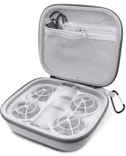 REYGEAK Wasserdichtes Koffer für DJI Neo Drohne Tasche Absturzsicherung kompakte Tragetasche Schutz Aufbewahrung Zubehör Protection (grau)