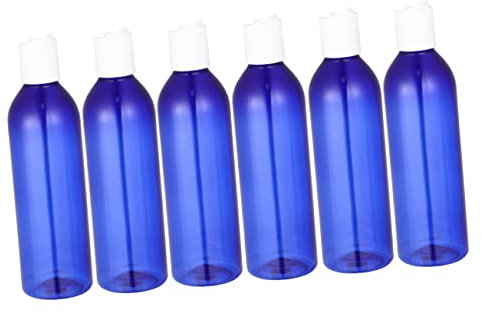 ADOCARN 6pcs Press Type Lid Travel Bottles Portable Cosmetic Container Empty Bottle for Shampoo Lotion for Shower and Lotion Dispensing The Go