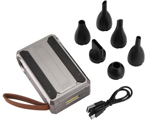 KACPLY Violent Blower Mini Turbo Jet Fan Handheld Rechargeable Portable Turbo Fan with LED Lighting for Outdoors Keyboard