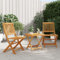 Xichuzi 3-TLG. Garten-Essgruppe Klappbar Massivholz Akazie, Esstisch Mit Stühlen Set, Gartenmöbel Sitzgruppe, Balkon Möbel, Gartenlounge Set, Terrassenmöbel, Balkonmöbel Set - 3206329