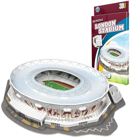 Georgie Porgy 3D Fußballstadion Puzzle Spielzeug Modell Bauen Baukästen für Kinder Geburtstagsgeschenke (London Stadion 27 Stück)