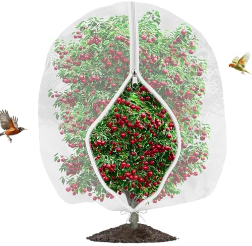 Bird Netting For Fruit Trees Netting Bird Protection, 250x250cm 8.2x8.2ft Fruits Protection Bags Fruits Cages For Garden Nettings Frame Mesh Cover Plant Bags Strawberry Nettings