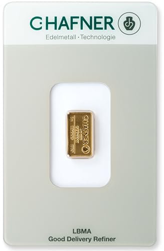 Gold verschenken Goldbarren 1g C.Hafner - Geschenkverpackung + Echtheitszertifikat