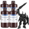 ANYCUBIC 3D Drucker Resin, UV 405nm Standard Rapid Photopolymer Resin, mit Hoher Genauigkeit und Schneller Aushärtung für den LCD DLP 3D Printer (Schwarz, 1kg, 4pcs)