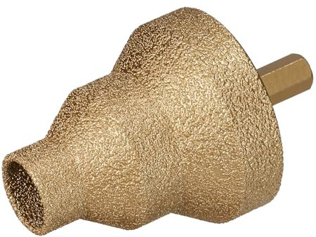 Vearter Broca de chaflán escalonado de diamante, 20-35-50 mm, vástago hexagonal de 9,5 mm, sierra perforadora soldada al vacío para taladro eléctrico, cortador de agujeros para ampliar azulejos de