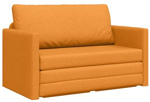 vidaXL Boden-Sofa-Bett 2-in-1 Senfgelb 124x71x78 cm Stoff