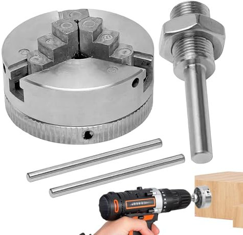 Mandrin 3 Mors, Mandrin À 3 Mâchoires Pour Tournage Sur Bois, Accessoires À Centrage Automatique De Précision Pour Pince De Perceuse Pour Ateliers Industriels, Hobbyistes, Réparation Et Usines