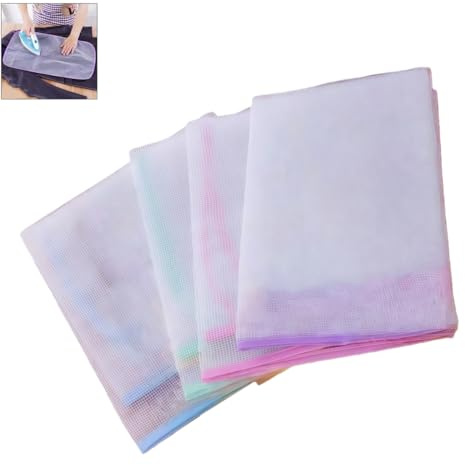Bügelmatte,4 Stück Bügeltuch Bügelbrettbezug Bügelunterlage für Tisch,Mesh Stoff Bügeltuch Pad,Pad Schutzbügel Tuch,für Einfaches Bügeln und Schutz,Begleiter für Ihre Reisen(40 x 60 cm)