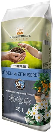 Kleeschulte Kübel- & Zitruserde 45L – Torffrei mit Langzeitdünger | Für Zitruspflanzen, Oleander, Oliven & Rosenstämme | Strukturstabil für Großgefäße | 62% weniger CO₂