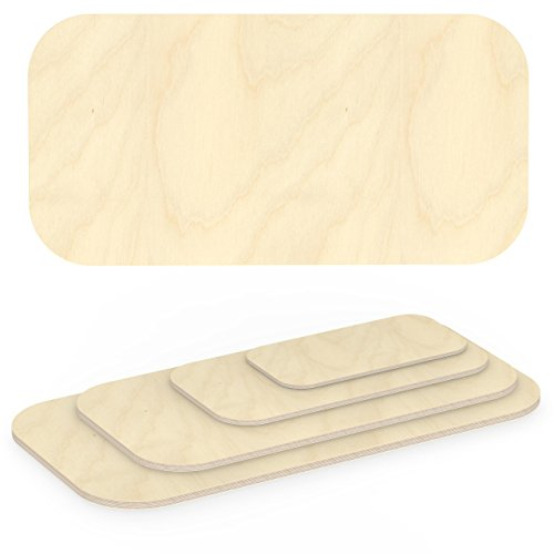 AUPROTEC Multiplexplatte 27mm rechteckig 1000 mm x 700 mm Holzplatten von 40cm-200cm auswählbar Ecken Radius 100mm Sperrholz-Platten Birke Massiv Multiplex Holz Industriequalität z.B. als Tisch-Platte