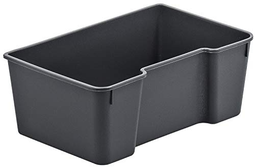 Rotho Evo Einsatz mit einem Fach, Kunststoff (PP) BPA-frei, anthrazit, (25,2 x 16,4 x 9,7 cm)