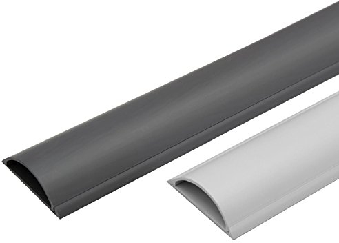 Kabelkanal 1m aus Kunststoff selbstklebend (groß, grau)