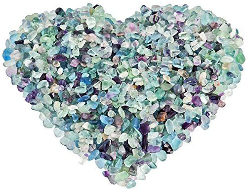 Mookaitedecor Flourit bunte Dekosteine, polierte Steine, Kieselsteine, Dekoration für Haus, Garten, 460 g