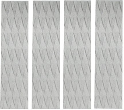 Perfeclan Los 4 Surfing Front Traction Pad Ersatz Für Surfboard Deck Grip Cushion Klebstoff & Vielseitig, Grau 4 Stück