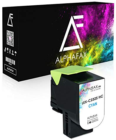 Alphafax Toner Cyan kompatibel für Lexmark C2325 für C-2325dw C-2425dw C-2535dw MC-2325adw MC-2425adw MC-2535adwe MC-2640adwe WF-3820DWF